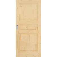 Posuvné dřevěné smrkové dveře na stěnu CT 3K 90/197 SKLADEM